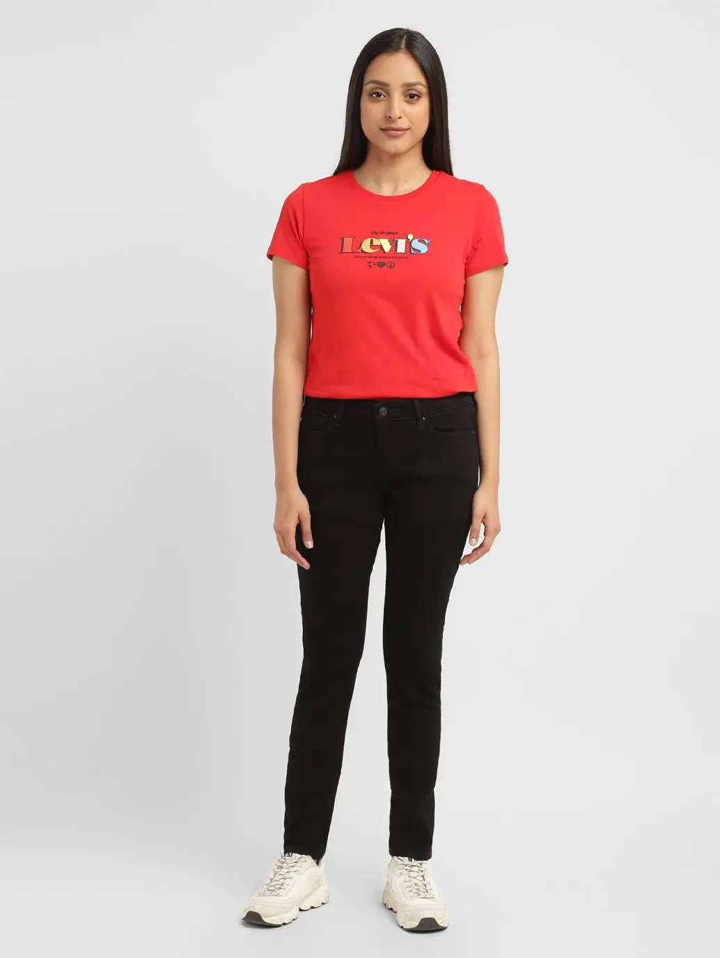 Women's 711 Black Skinny Fit Mid Rise Jeans 5