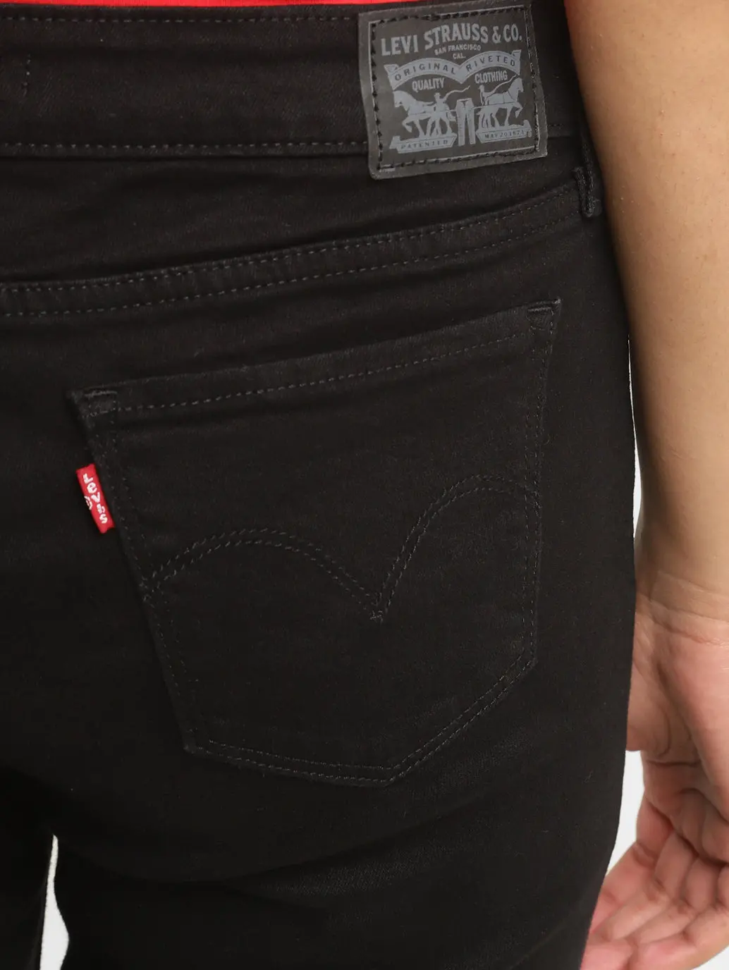 Women's 711 Black Skinny Fit Mid Rise Jeans 7