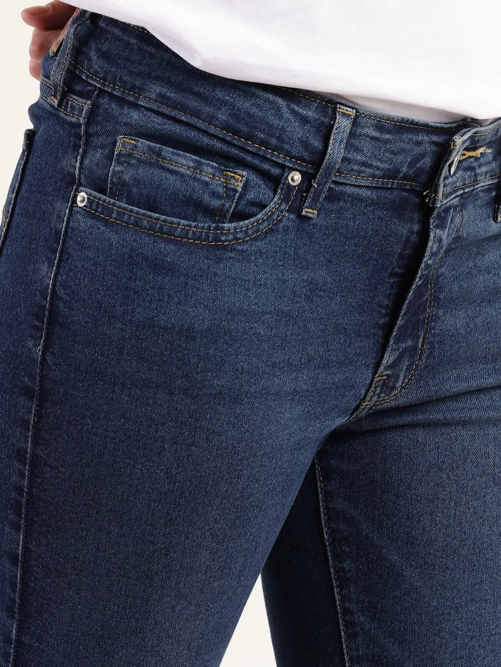 Women's 711 Blue Skinny Fit Mid Rise Jeans 6
