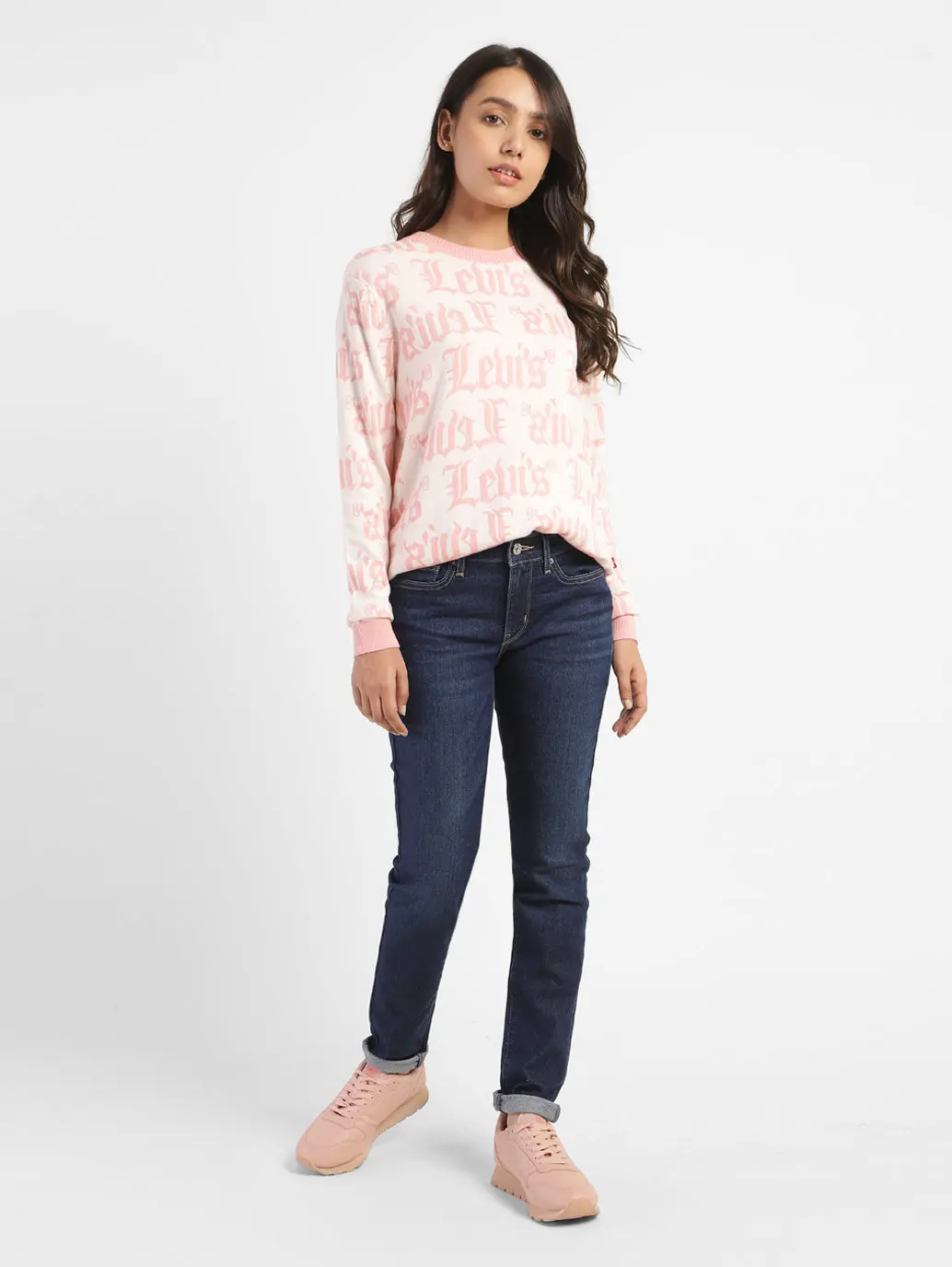 Women's 711 Blue Skinny Fit Mid Rise Jeans 1