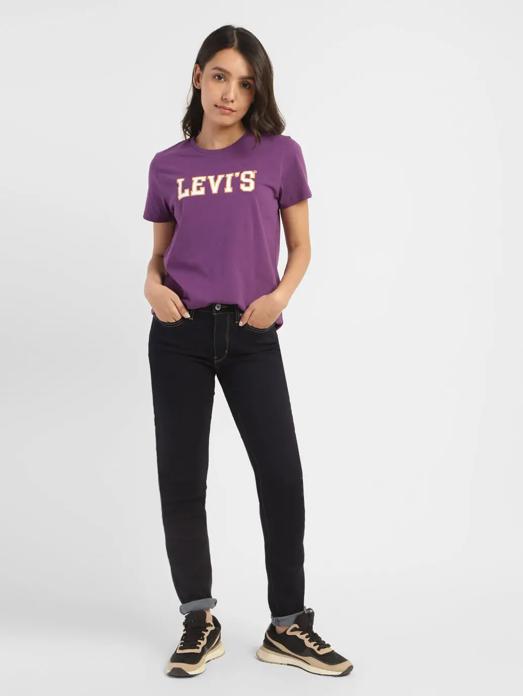 Women's 711 Blue Skinny Fit Mid Rise Jeans 1