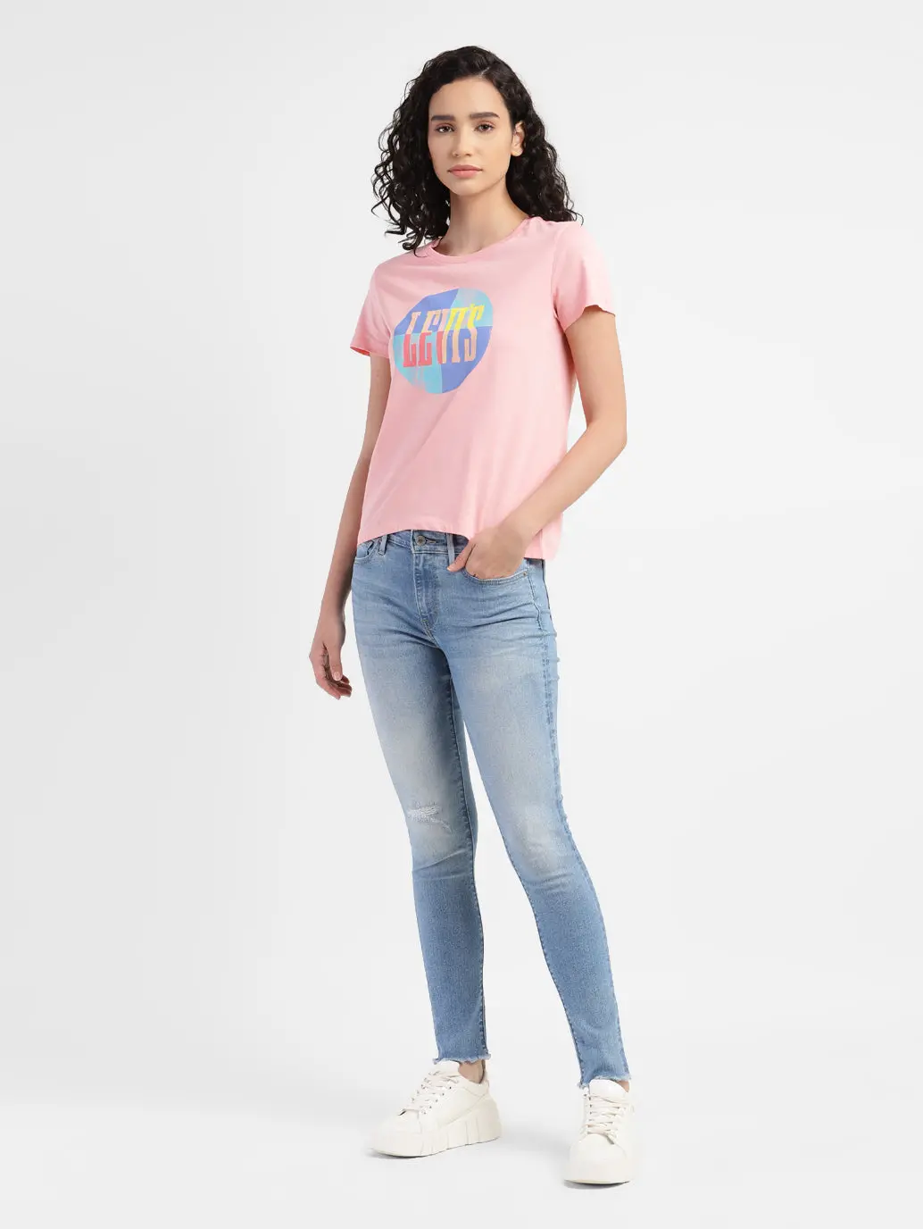Women's 711 Blue Skinny Fit Mid Rise Jeans 1