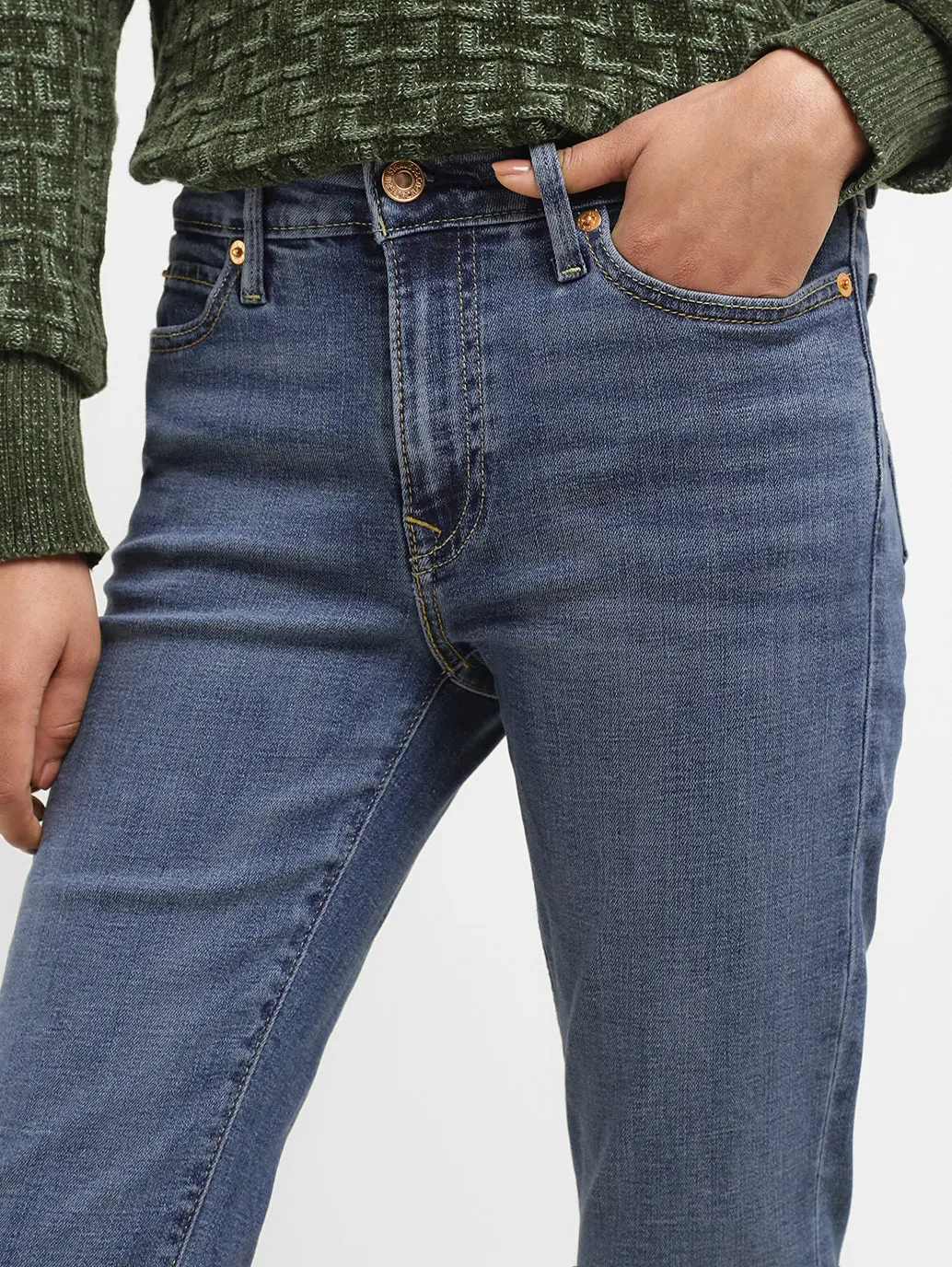 Women's 711 Blue Skinny Fit Mid Rise Jeans 5