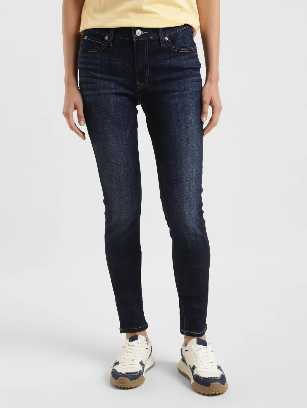 Women's 711 Blue Skinny Fit Mid Rise Jeans 1