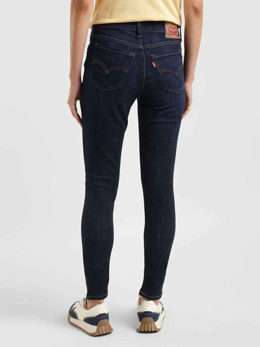 Women's 711 Blue Skinny Fit Mid Rise Jeans 3