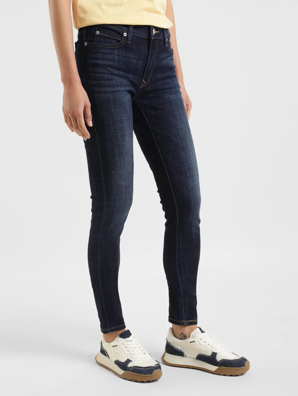 Women's 711 Blue Skinny Fit Mid Rise Jeans 4