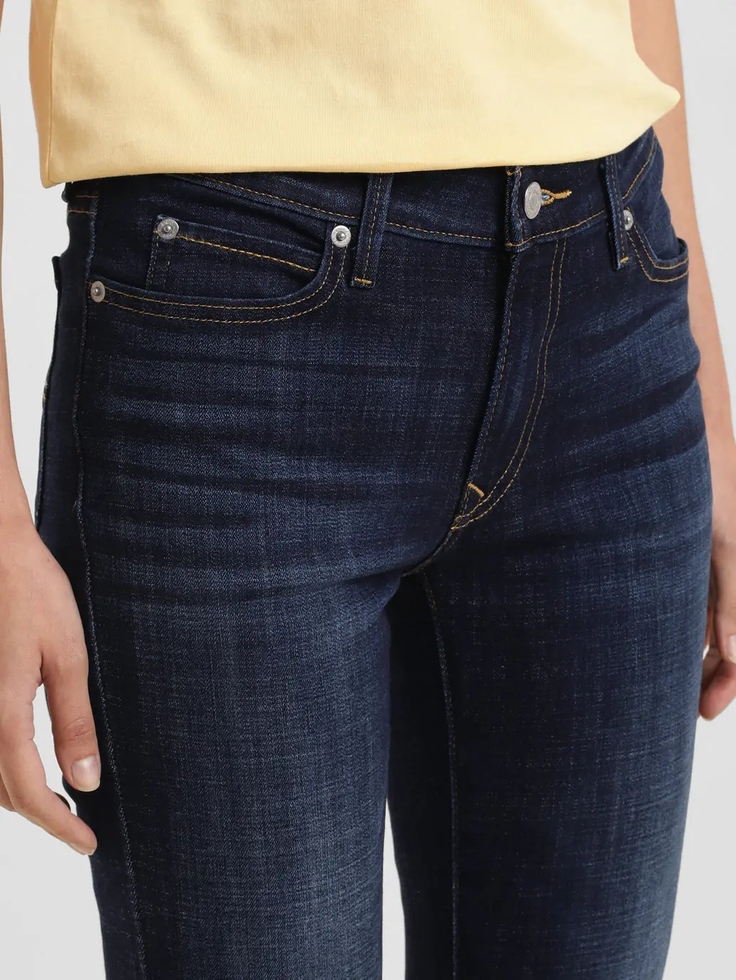 Women's 711 Blue Skinny Fit Mid Rise Jeans 5