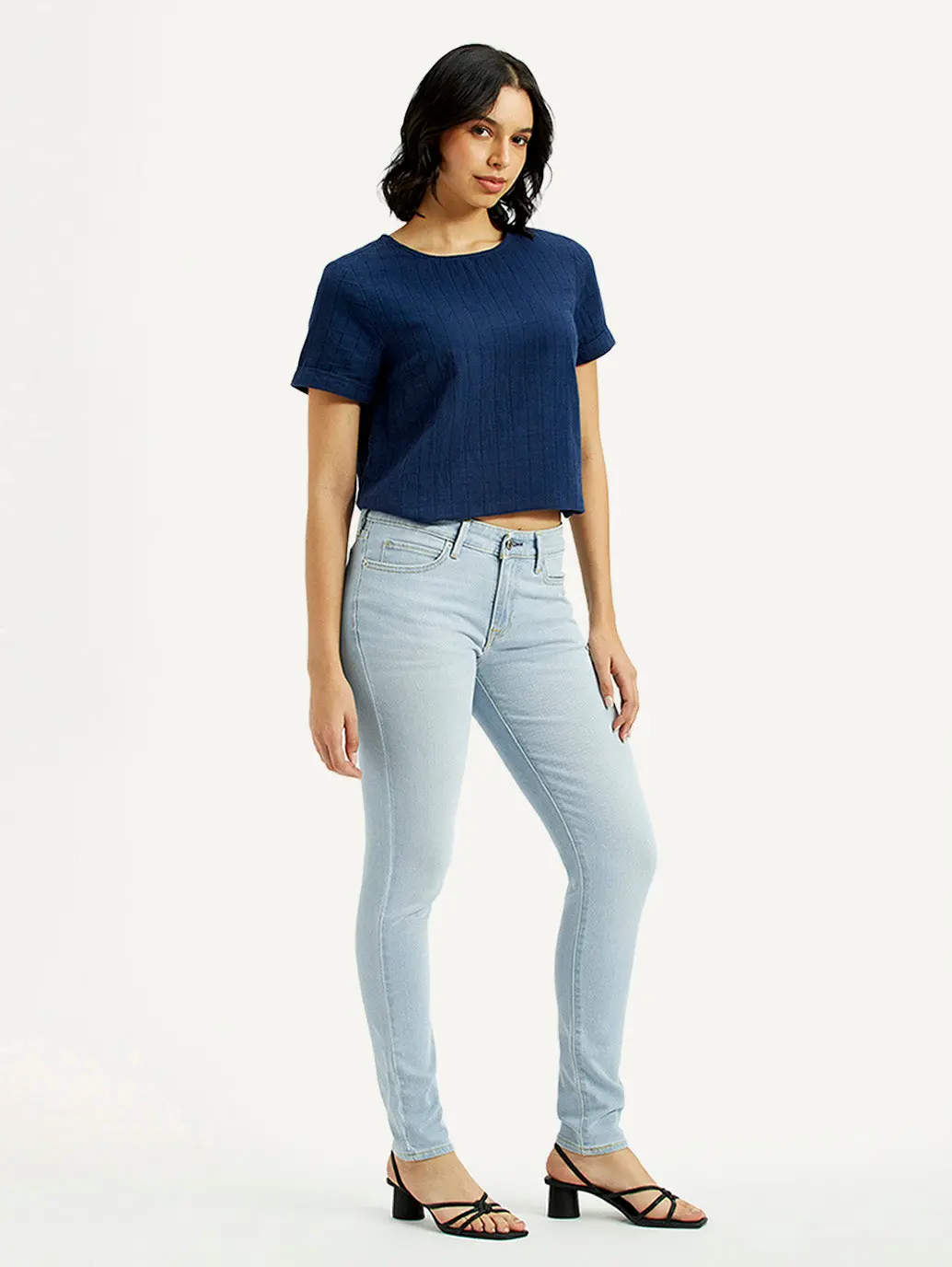 Women's 711 Light Indigo Skinny Fit Mid Rise Jeans 1