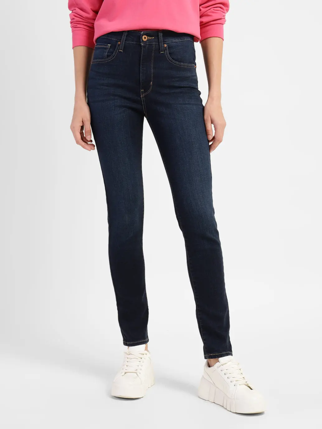 Women's 710 Blue Skinny Fit Mid Rise Jeans 1