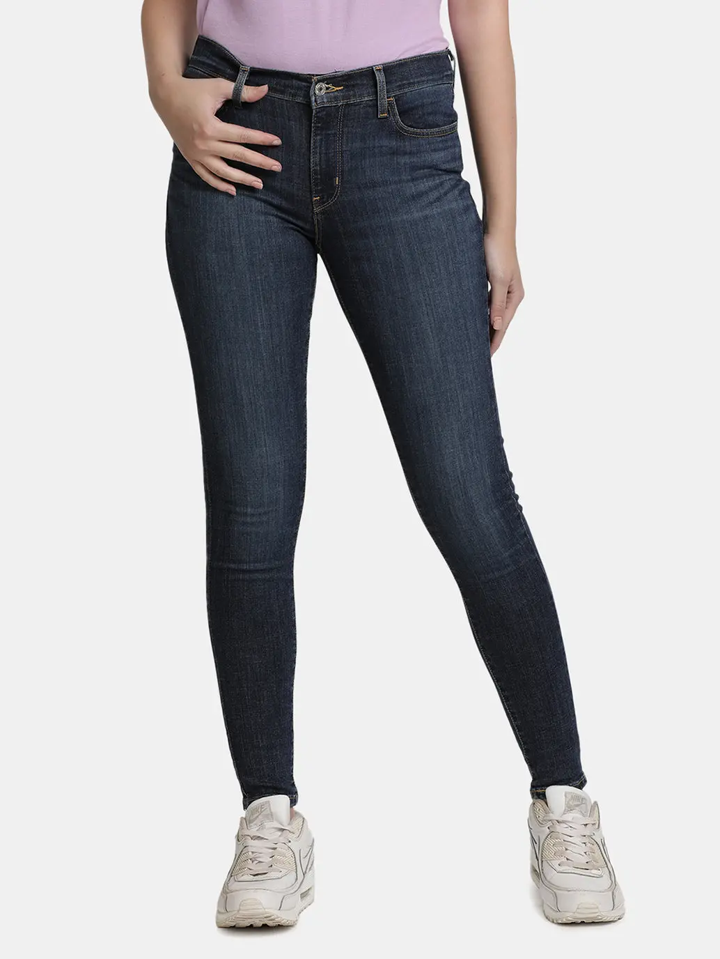 Women's 710 Blue Skinny Fit Mid Rise Jeans 1