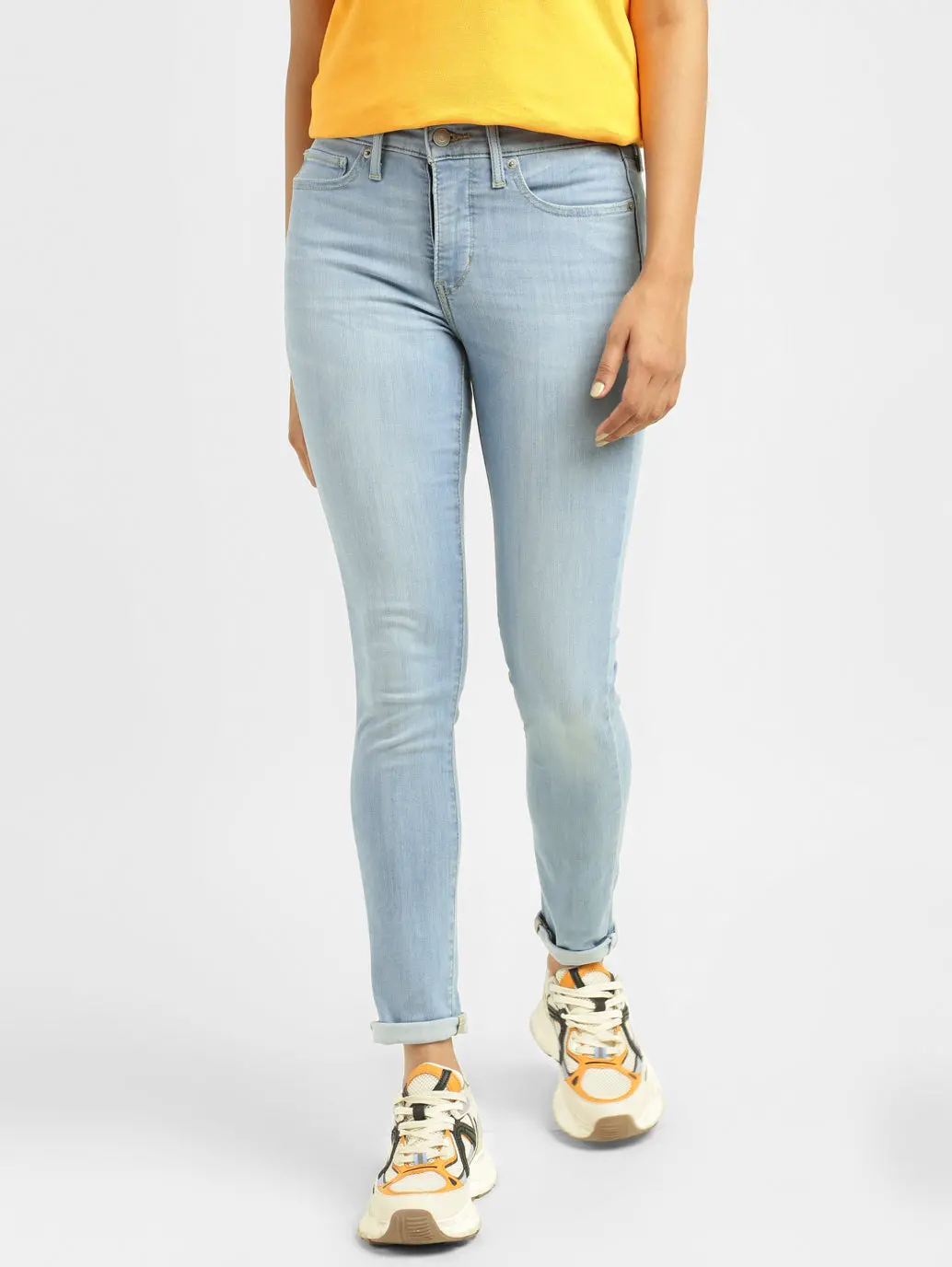 Women's 710 Blue Skinny Fit High Rise Jeans 1