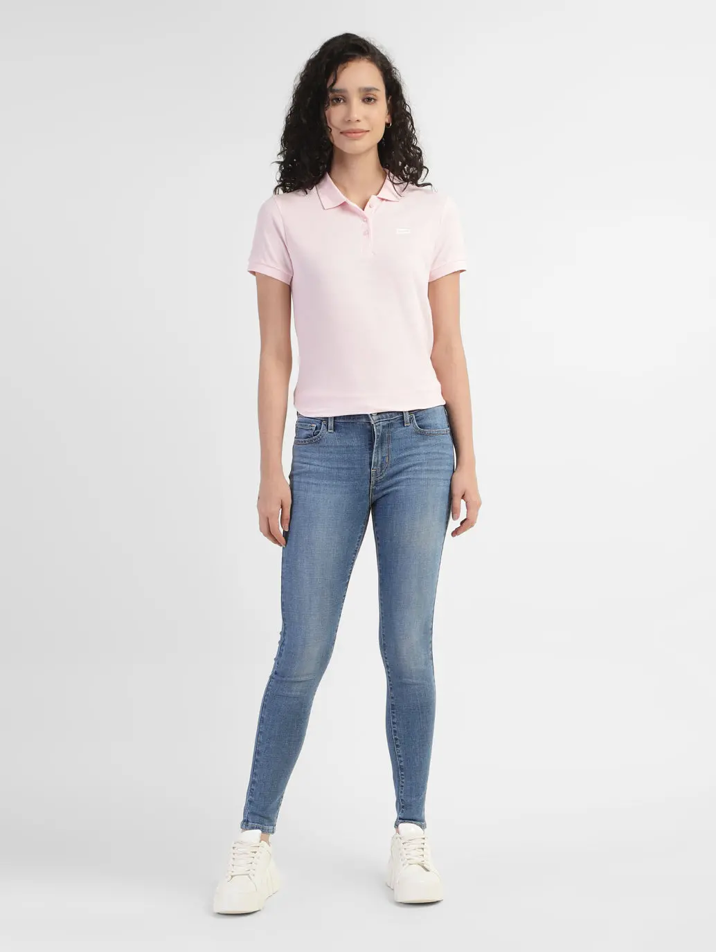 Women's 710 Blue Skinny Fit Mid Rise Jeans 1
