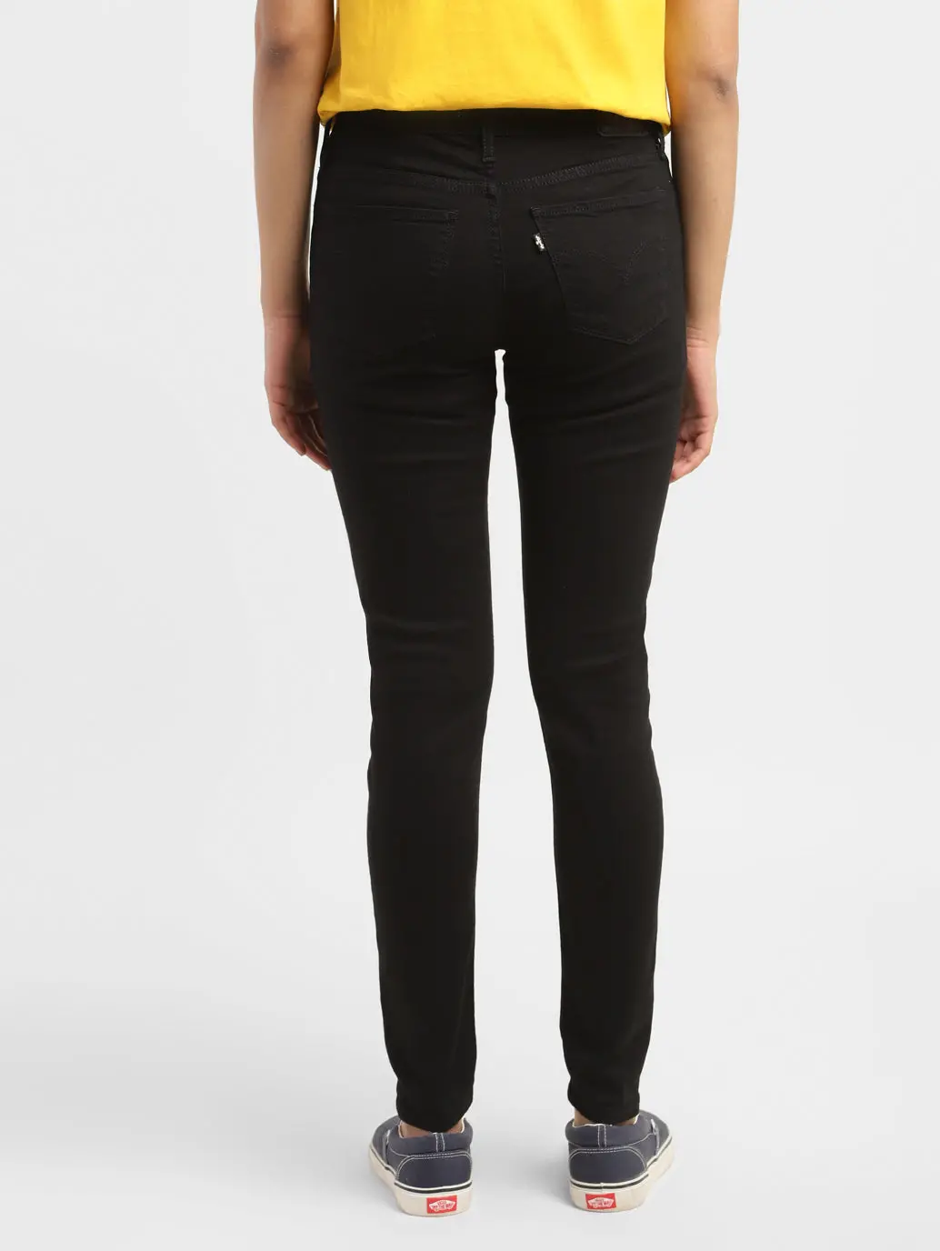 Women's 710 Black Skinny Fit Mid Rise Jeans 4