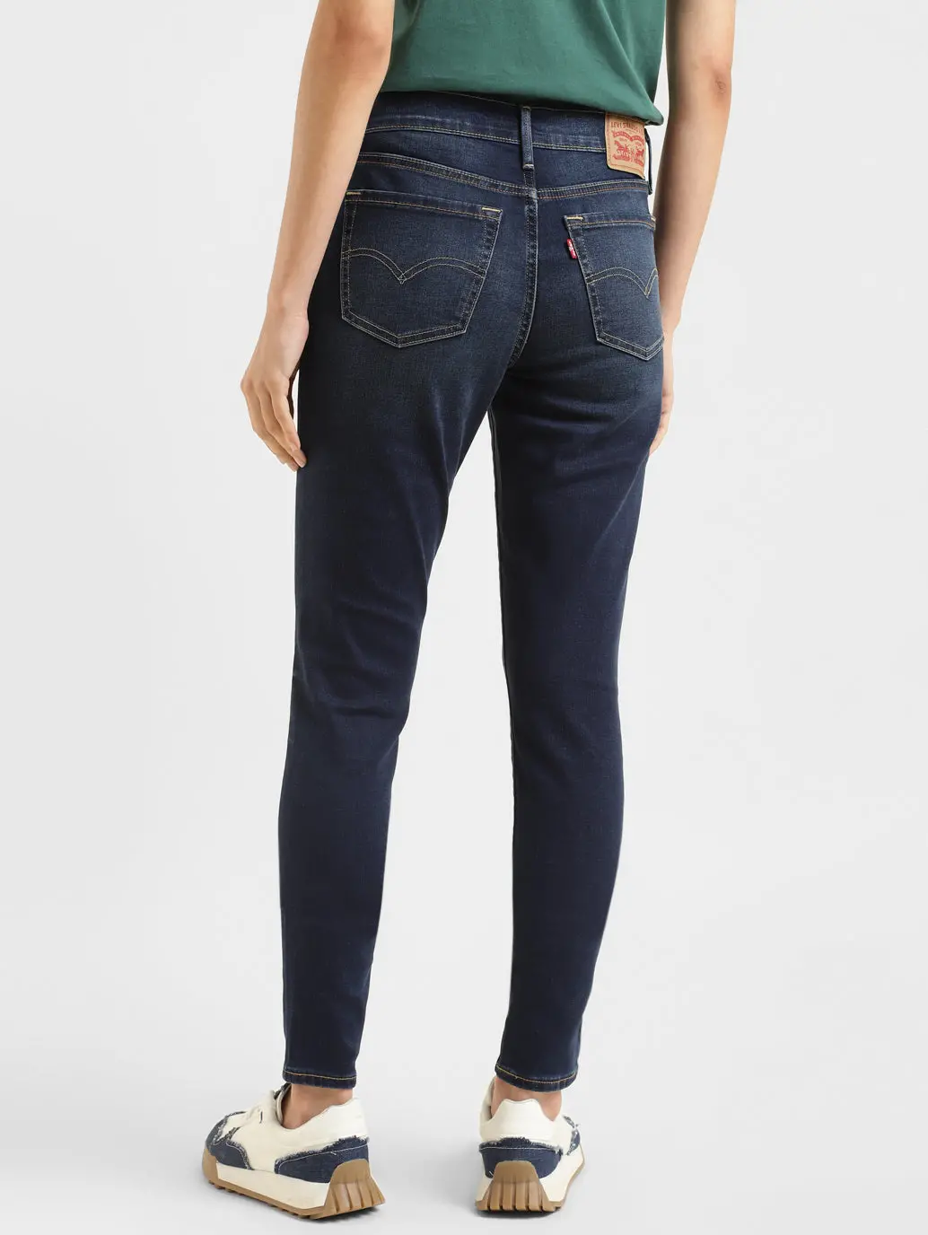 Women's 710 Blue Skinny Fit Mid Rise Jeans 3