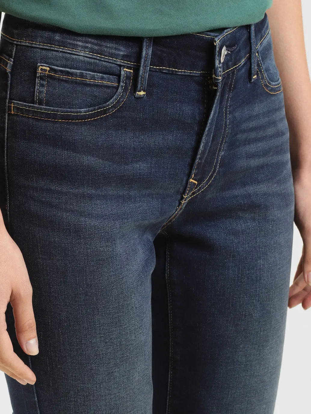 Women's 710 Blue Skinny Fit Mid Rise Jeans 5