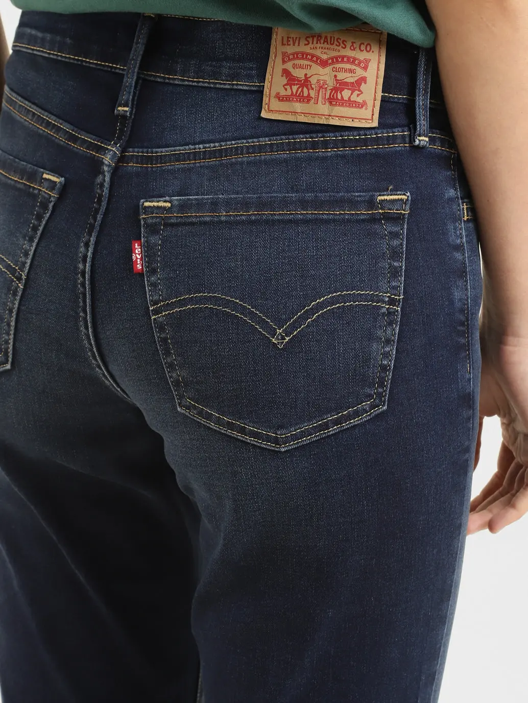Women's 710 Blue Skinny Fit Mid Rise Jeans 6