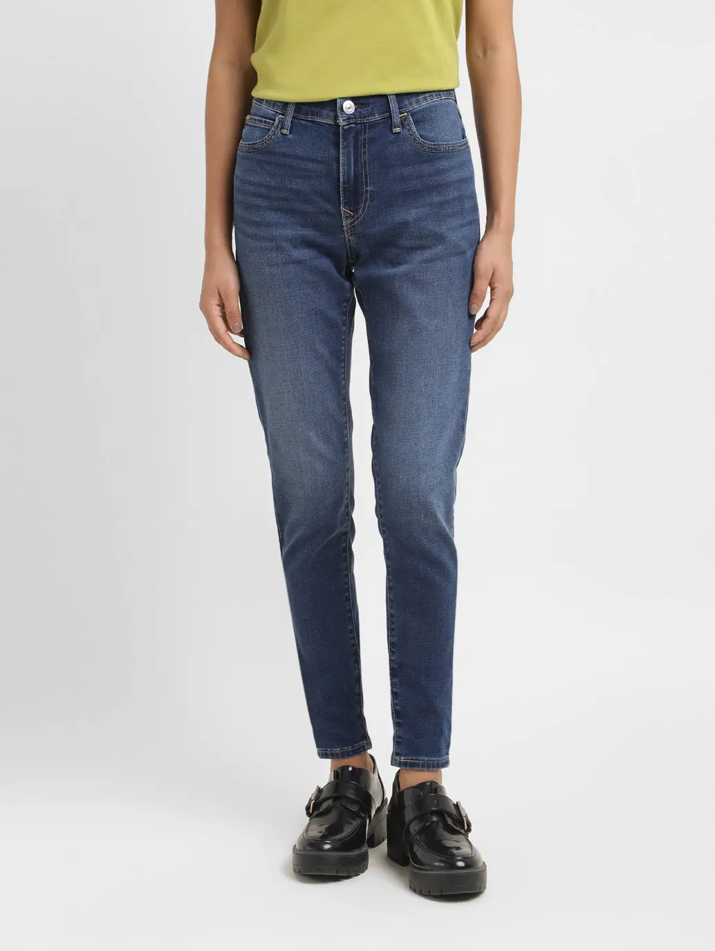 Women's 710 Indigo Skinny Fit Mid Rise Jeans 1