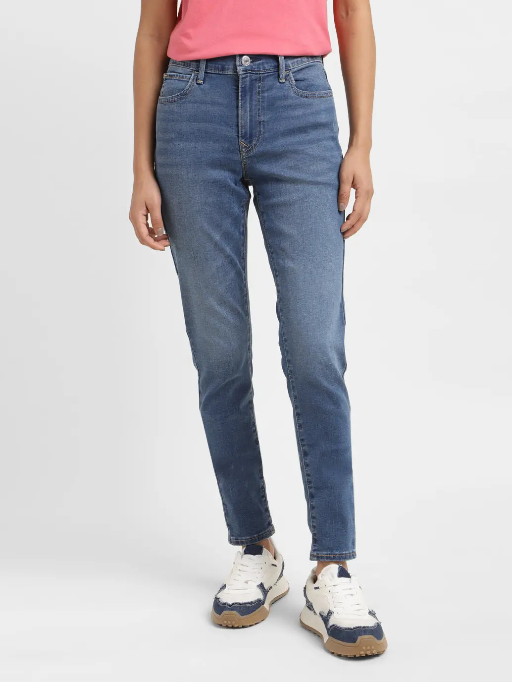 Women's 710 Indigo Skinny Fit Mid Rise Jeans 1