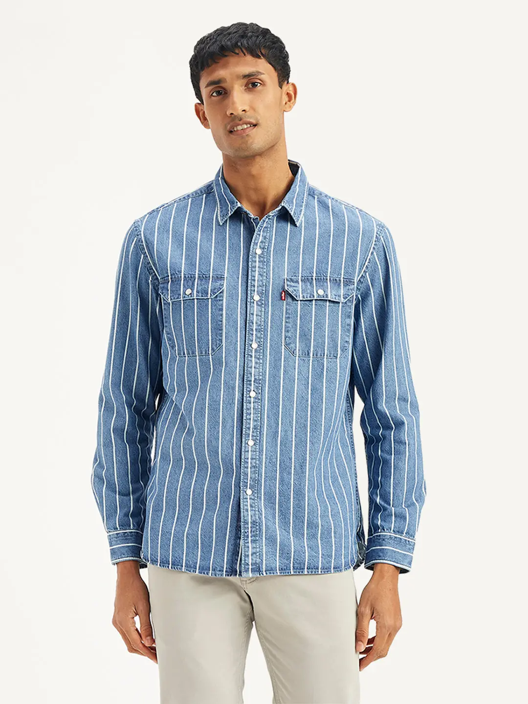 Men's Striped Slim Fit Shirt 1