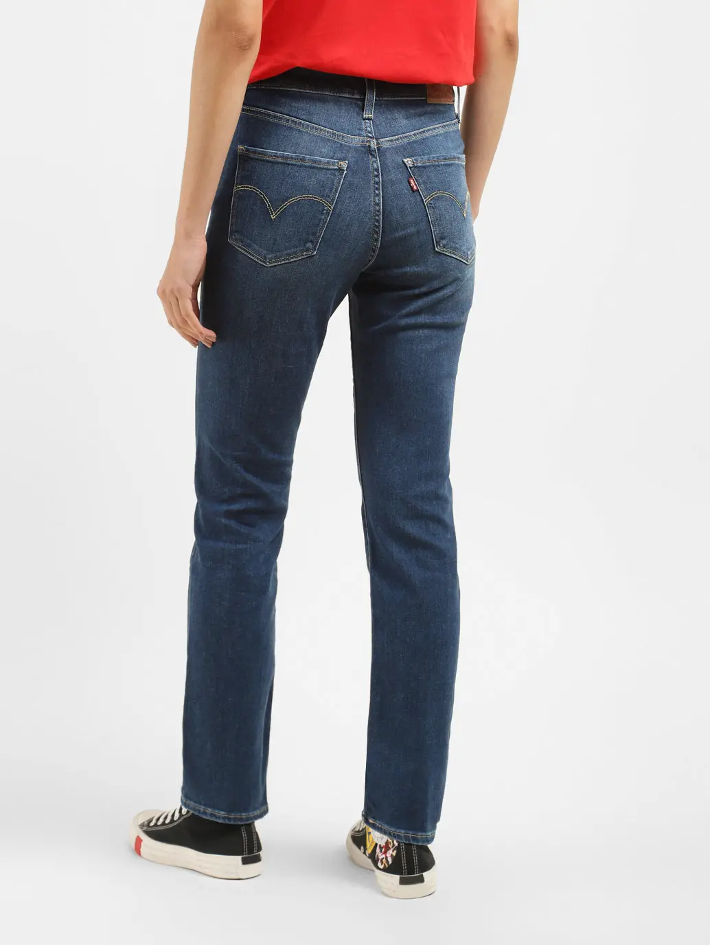 Women's 312 Blue Straight Fit Mid Rise Jeans 3