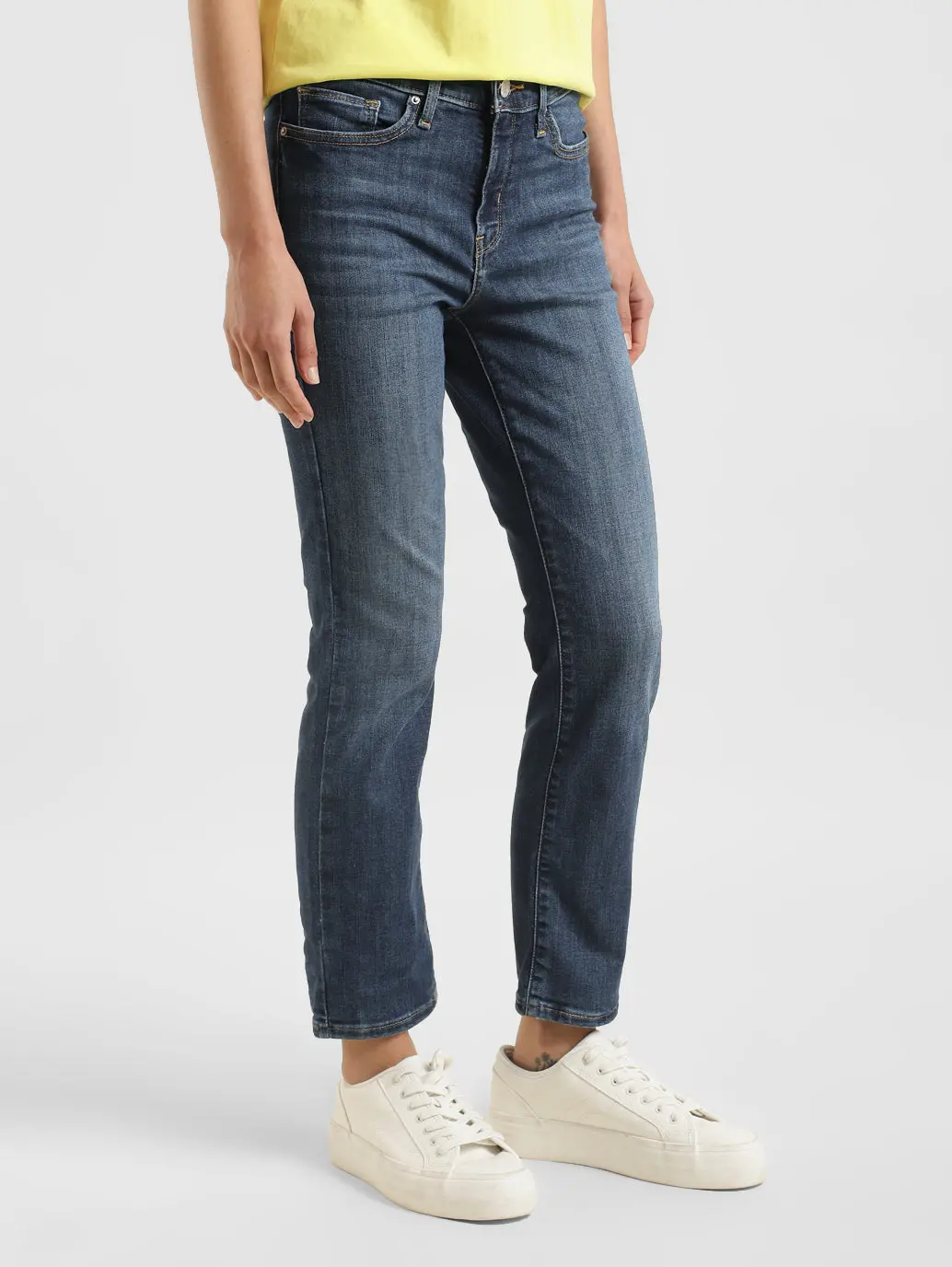 Women's 312 Blue Straight Fit Mid Rise Jeans 4