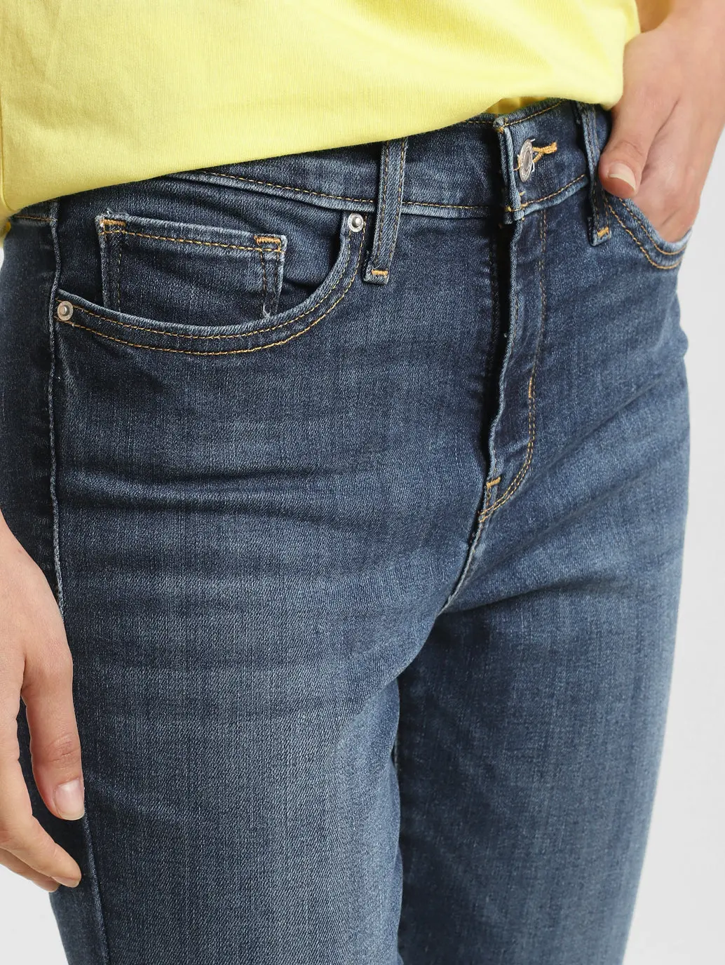 Women's 312 Blue Straight Fit Mid Rise Jeans 5