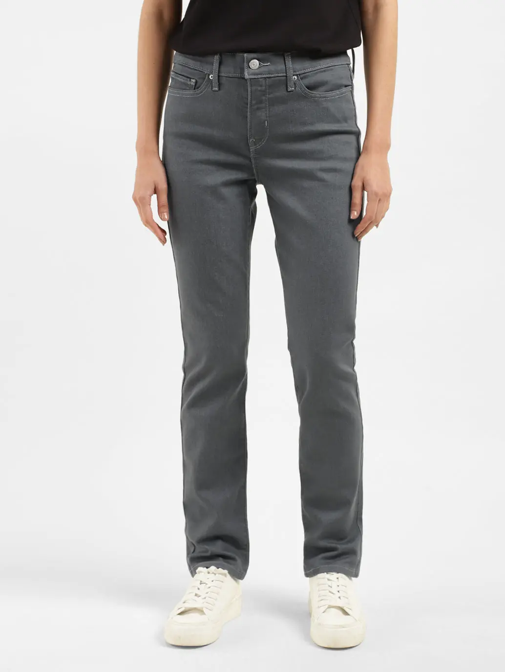 Women's 312 Grey Straight Fit Mid Rise Jeans 2
