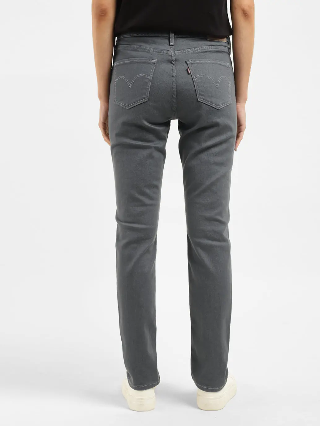 Women's 312 Grey Straight Fit Mid Rise Jeans 3