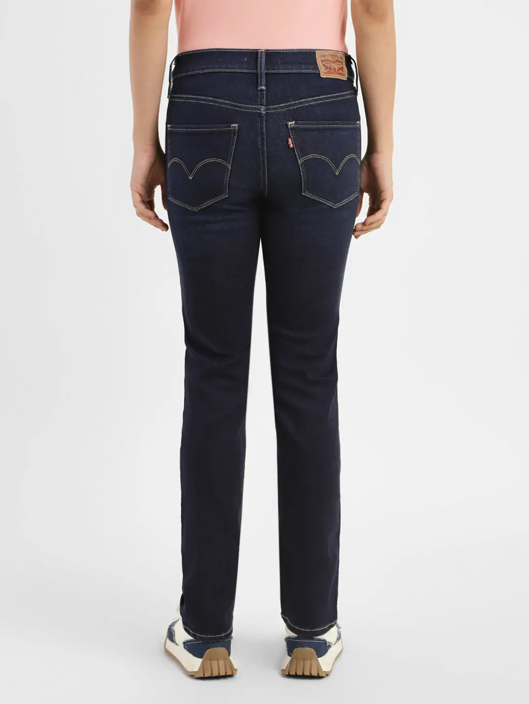 Women's 312 Blue Straight Fit Mid Rise Jeans 3