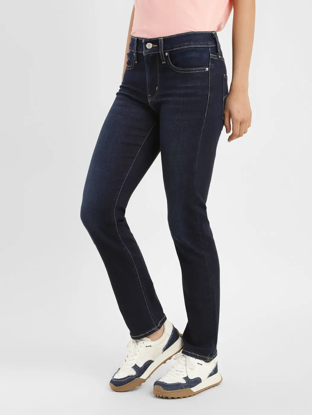 Women's 312 Blue Straight Fit Mid Rise Jeans 4
