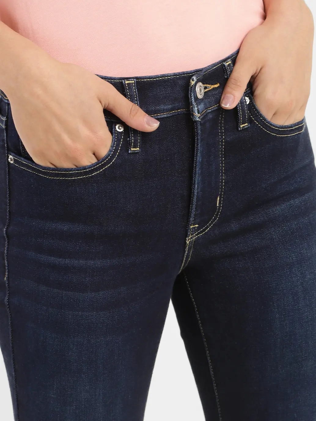 Women's 312 Blue Straight Fit Mid Rise Jeans 5