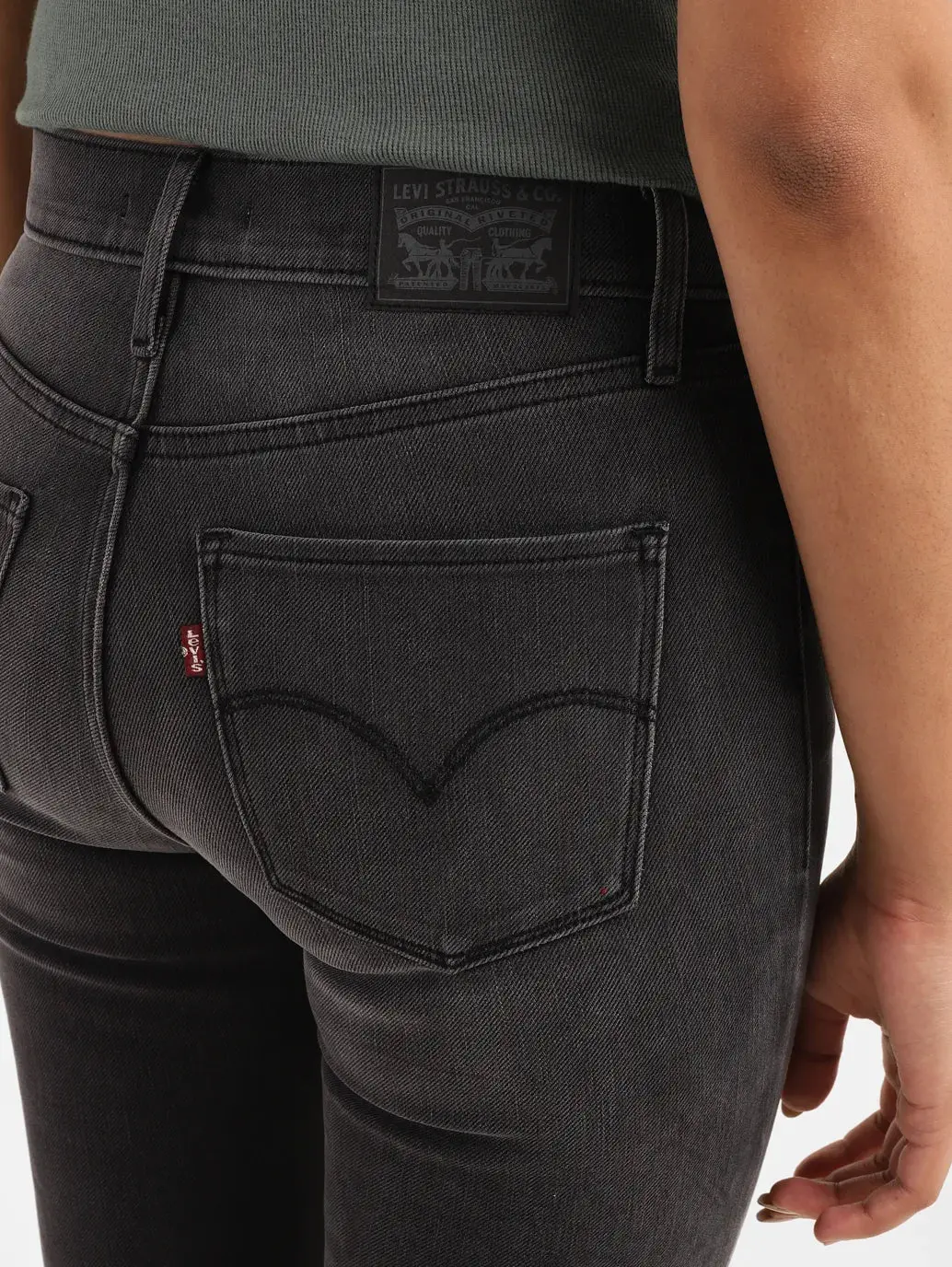 Women's 312 Grey Straight Fit Mid Rise Jeans 6