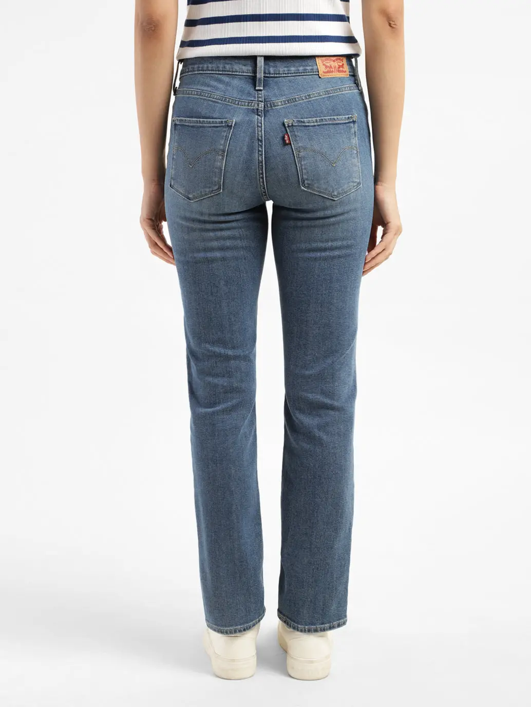 Women's 312 Blue Straight Fit Mid Rise Jeans 2