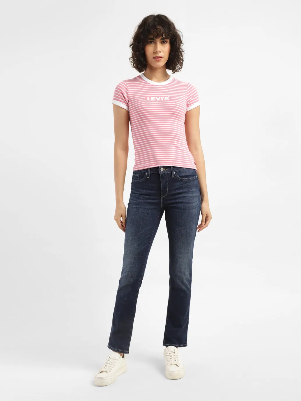 Women's 312 Blue Straight Fit Mid Rise Jeans 6