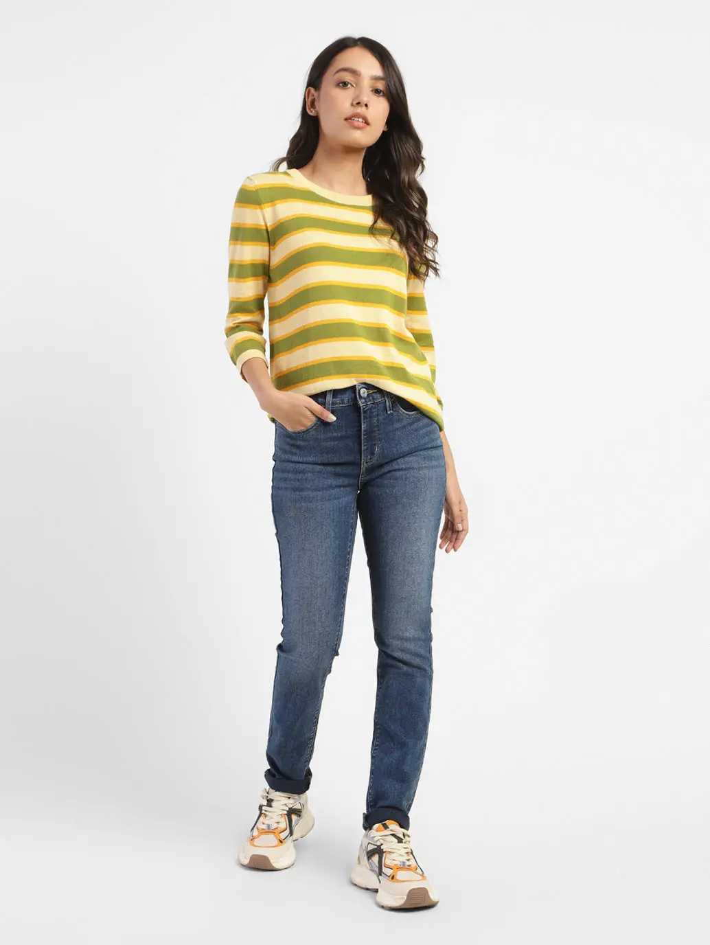 Women's 311 Blue Skinny Fit Mid Rise Jeans 1