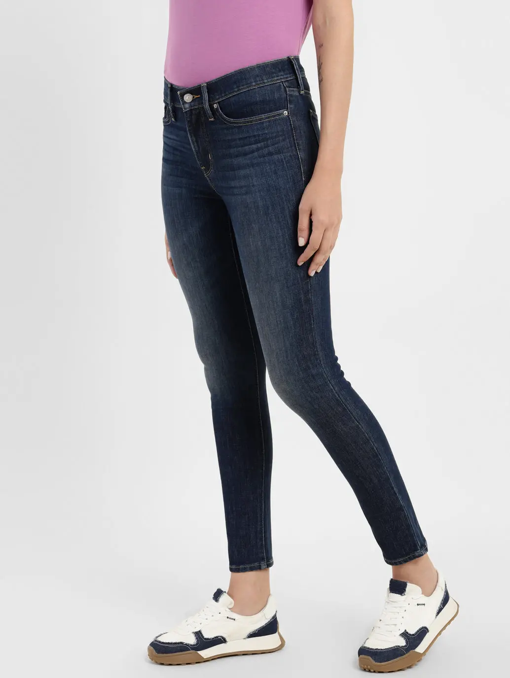 Women's 311 Blue Skinny Fit Mid Rise Jeans 4