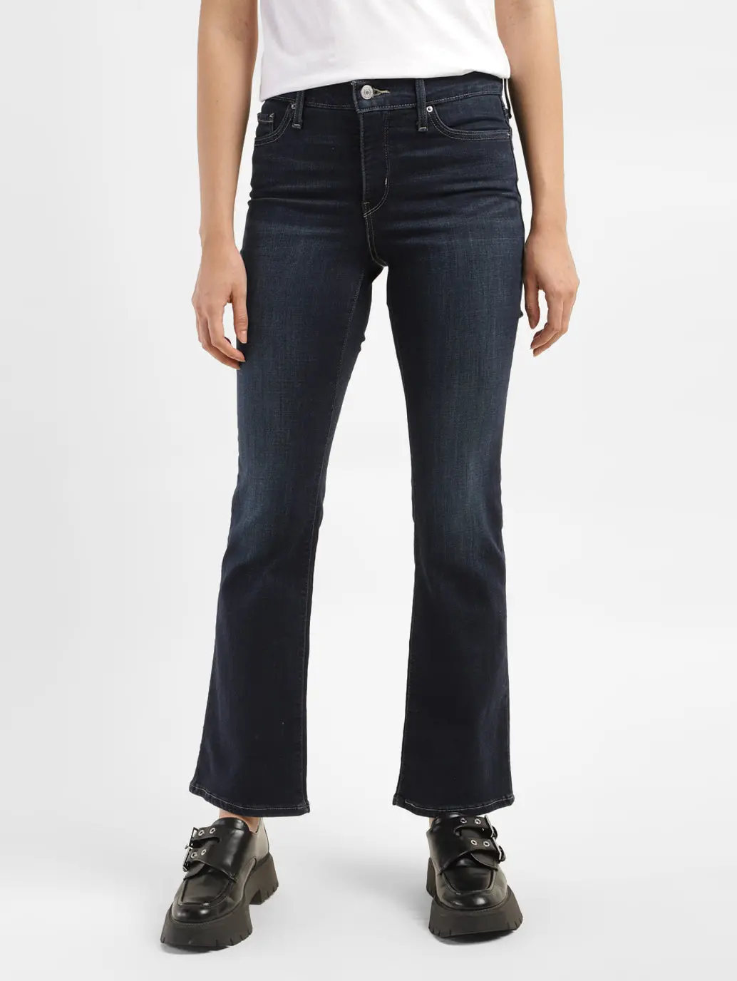 Women's 315 Blue Flared Fit High Rise Jeans 7