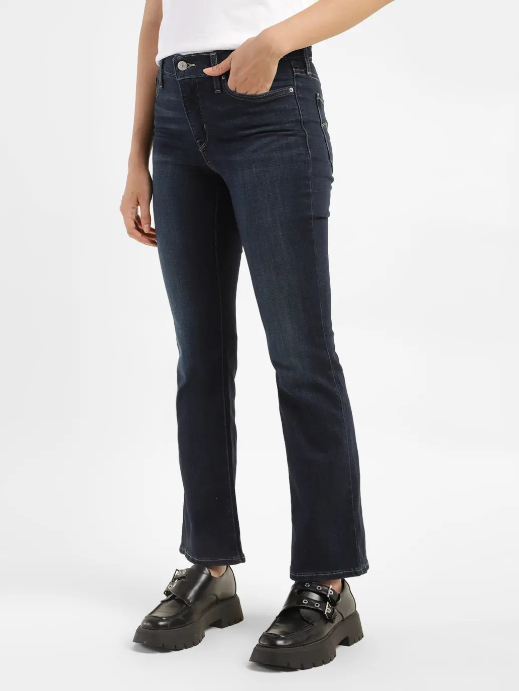 Women's 315 Blue Flared Fit High Rise Jeans 3