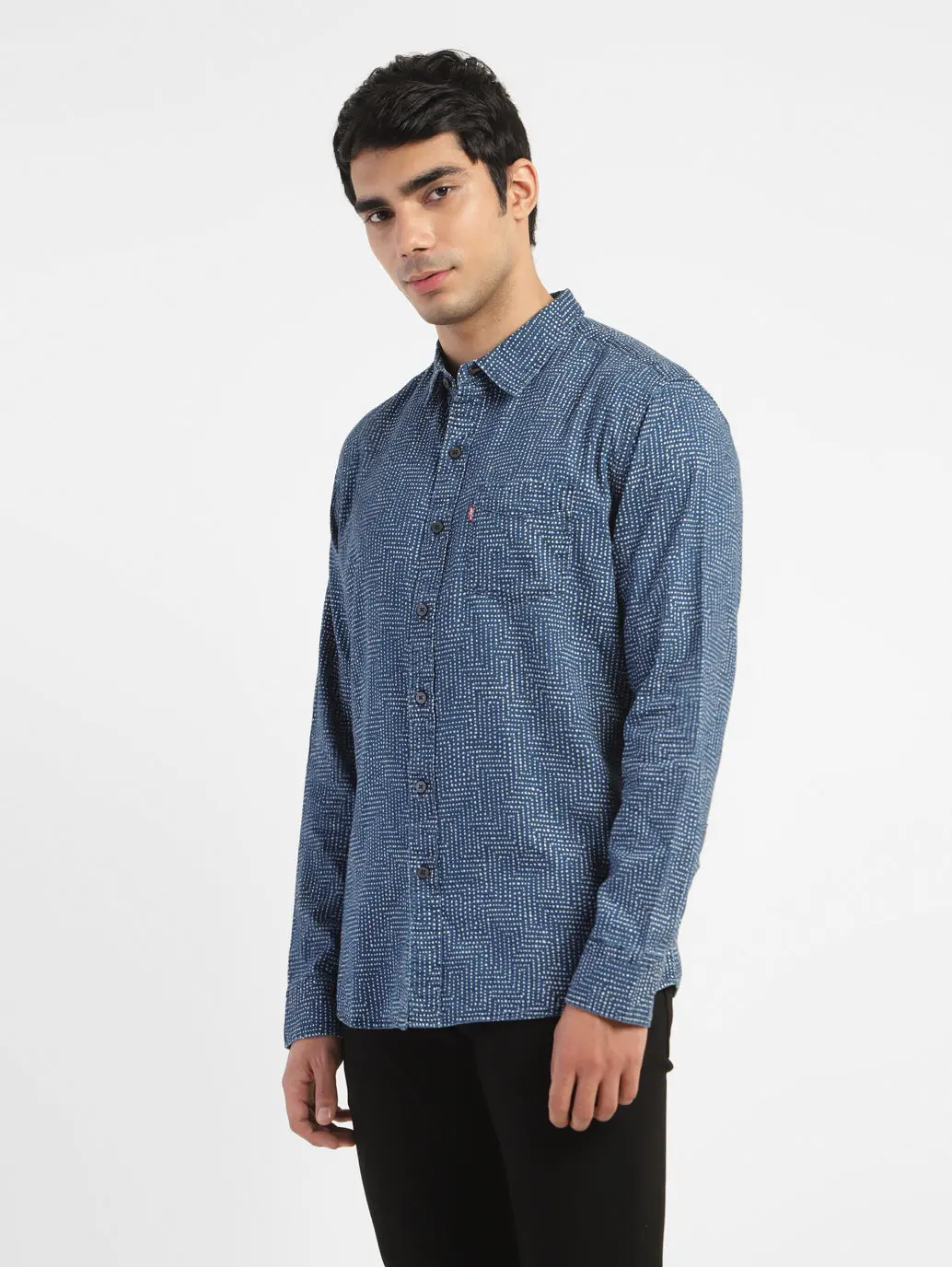 Men's All Over Print Spread Collar Shirt 4
