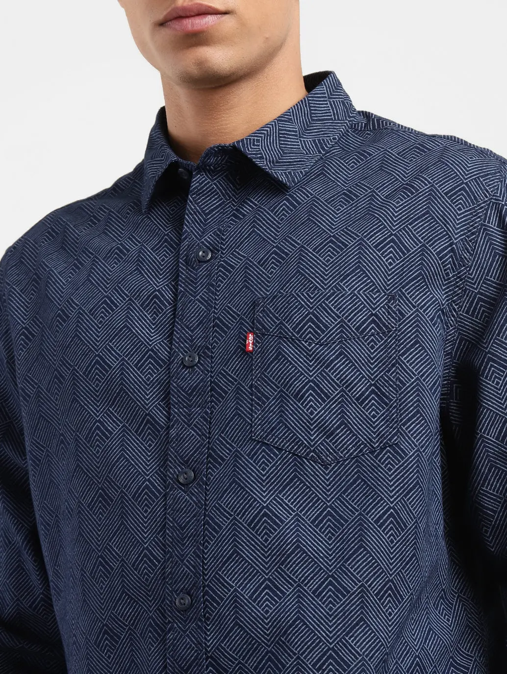 Men's Geometric Print Slim Fit Shirt 5
