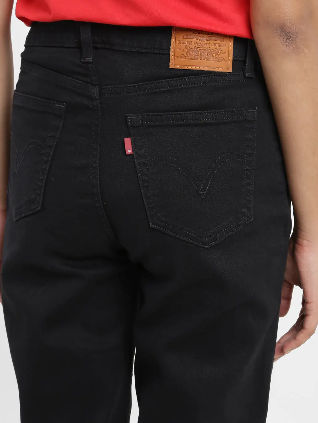 Women's Black Loose Fit High Rise Boyfriend Jeans 6
