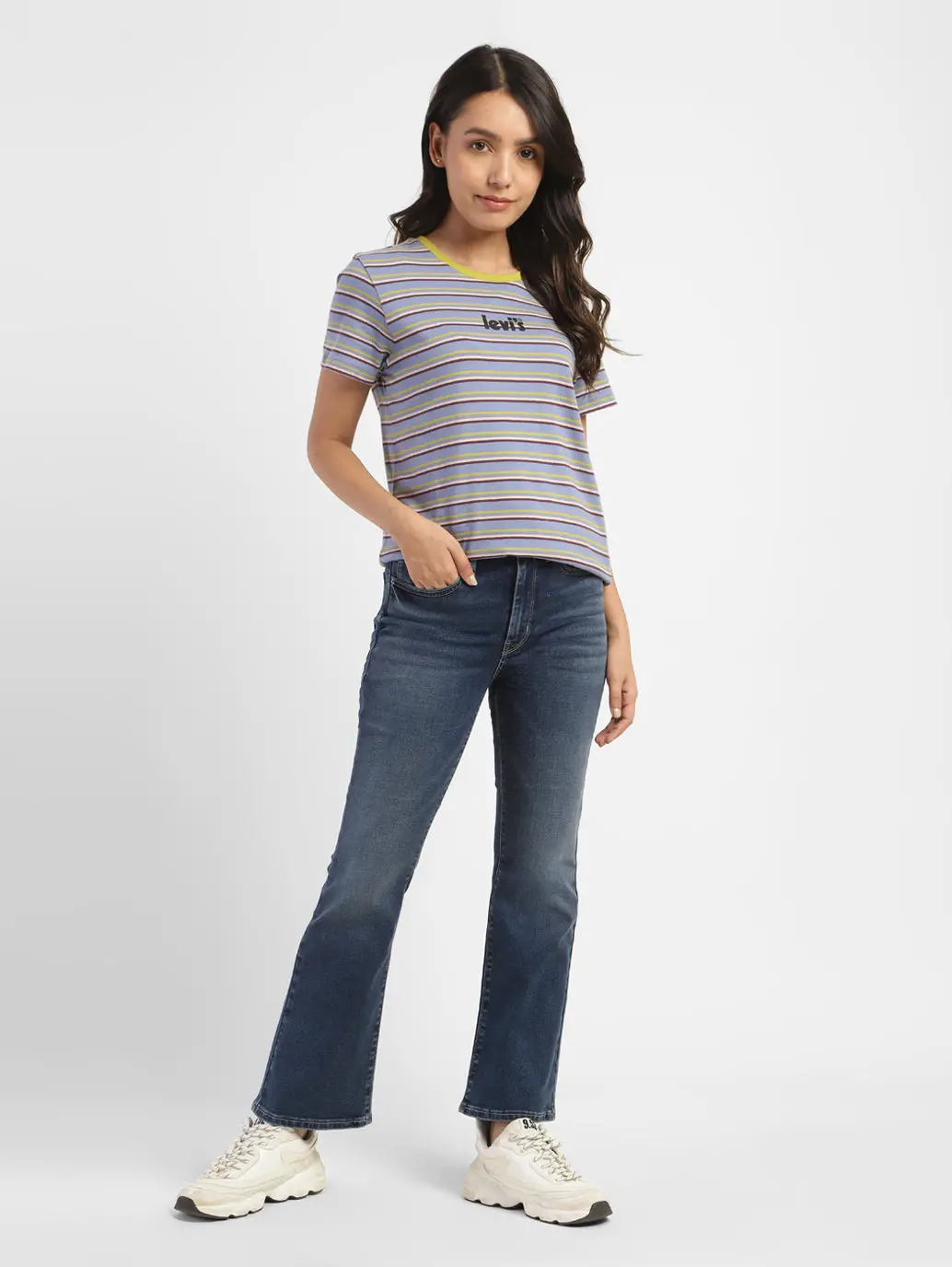 Women's 725 Blue Bootcut Fit High Rise Jeans 1