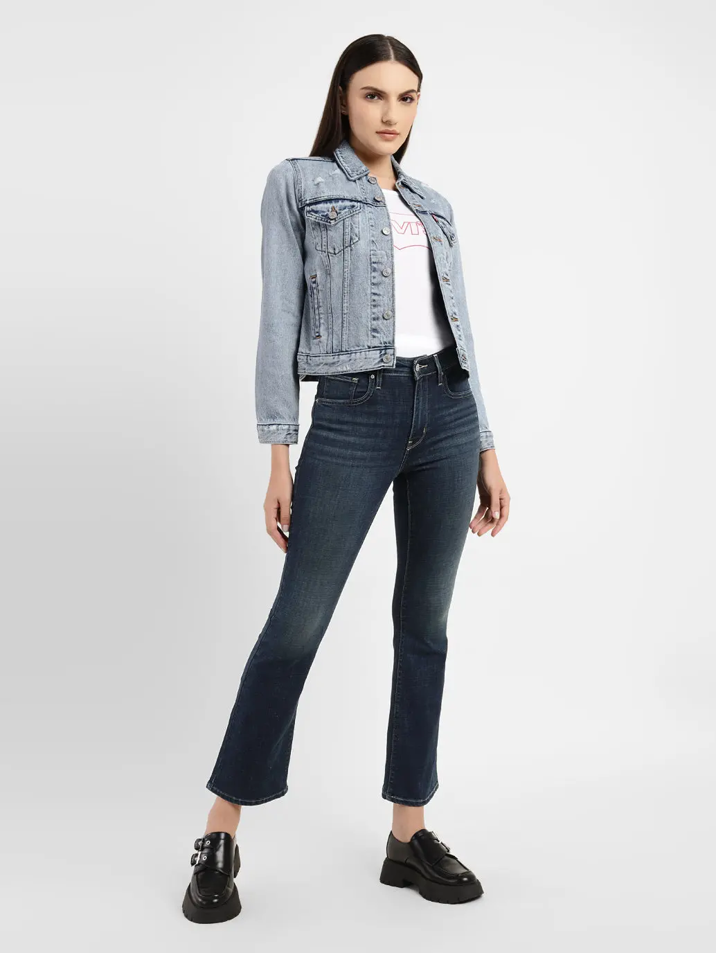 Women's 725 Blue Bootcut Fit High Rise Jeans 2