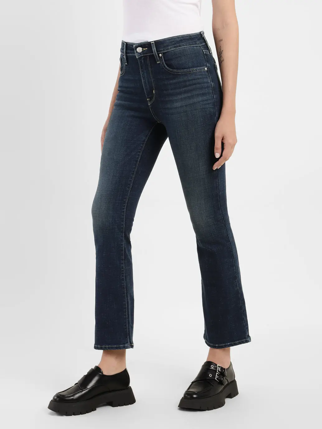 Women's 725 Blue Bootcut Fit High Rise Jeans 5