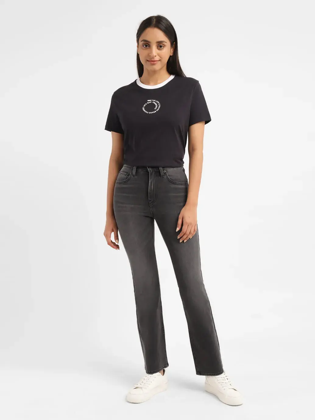 Women's 725 Grey Bootcut Fit High Rise Jeans 1