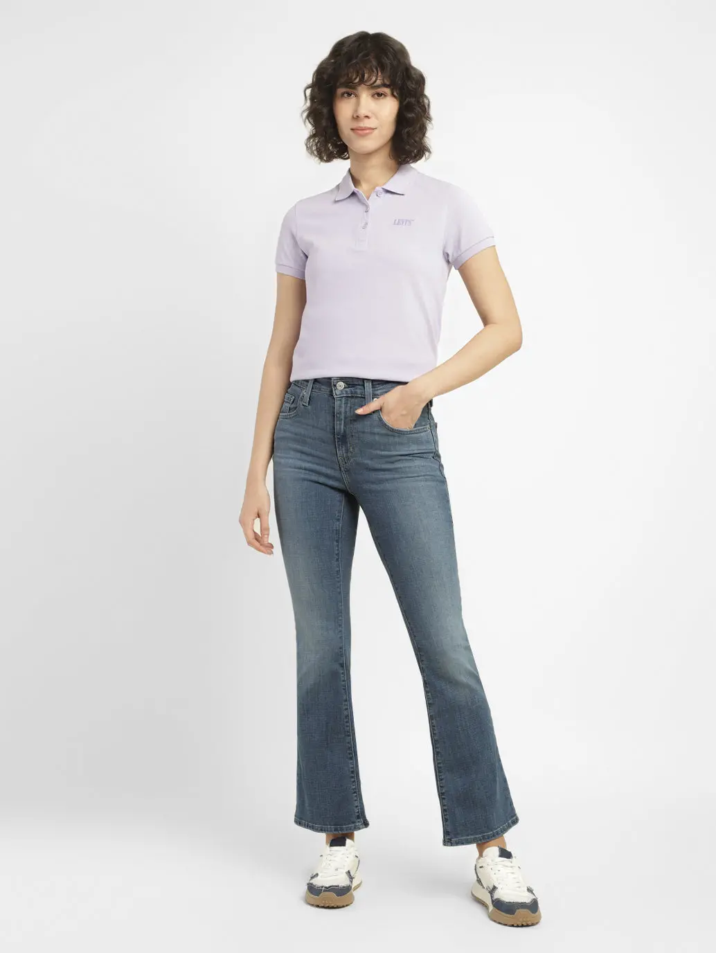 Women's 725 Blue Bootcut Fit High Rise Jeans 7