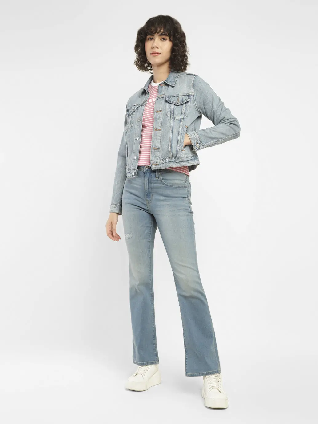 Women's 725 Blue Bootcut Fit High Rise Jeans 1