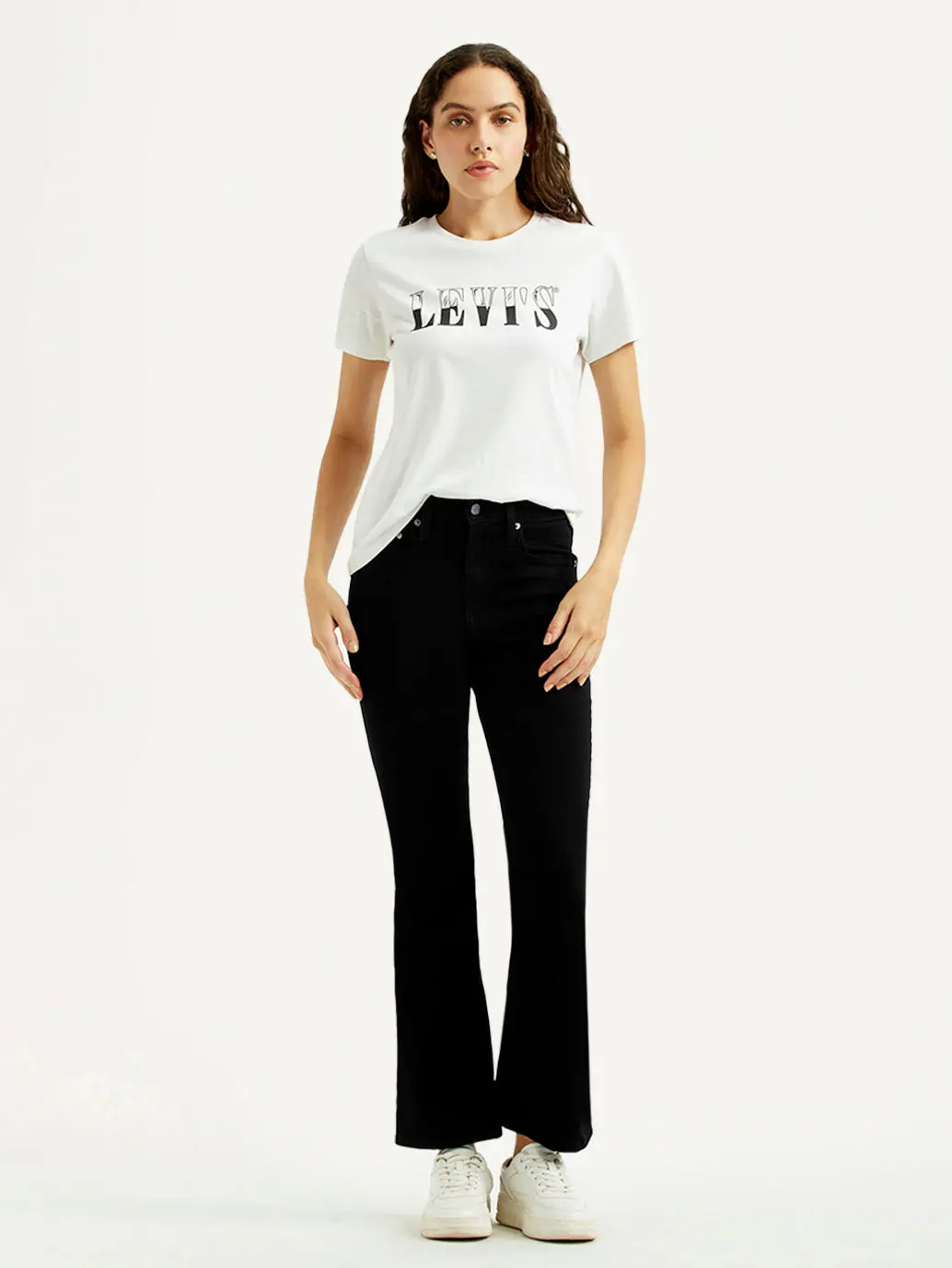 Women's 725 Black Slim Bootcut Fit High Rise Jeans 1