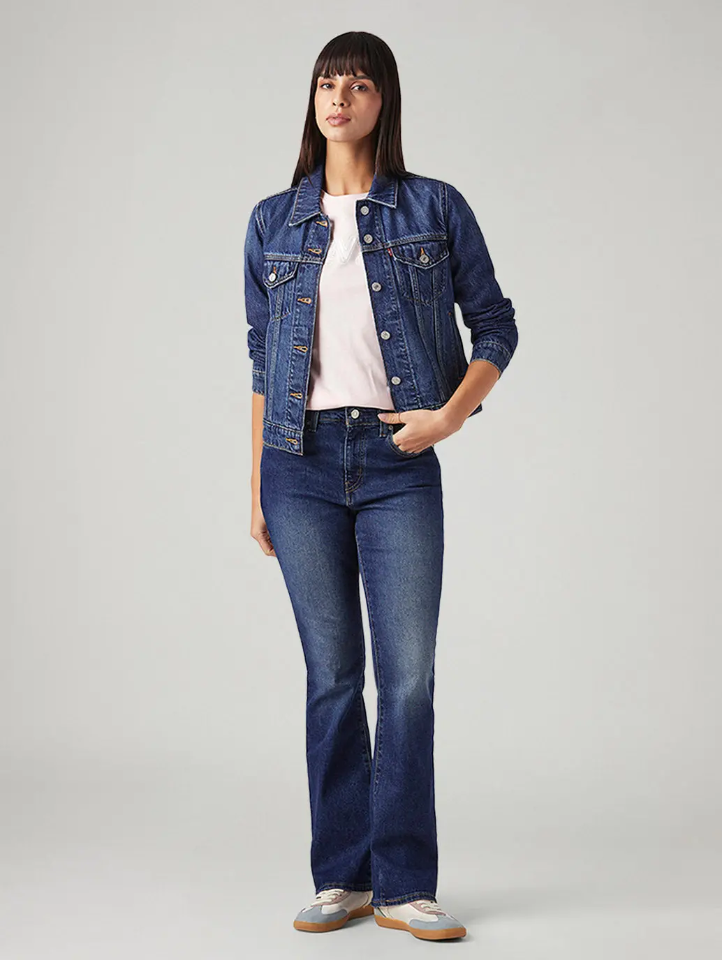 Women's 725 Indigo Bootcut Fit High Rise Jeans 1