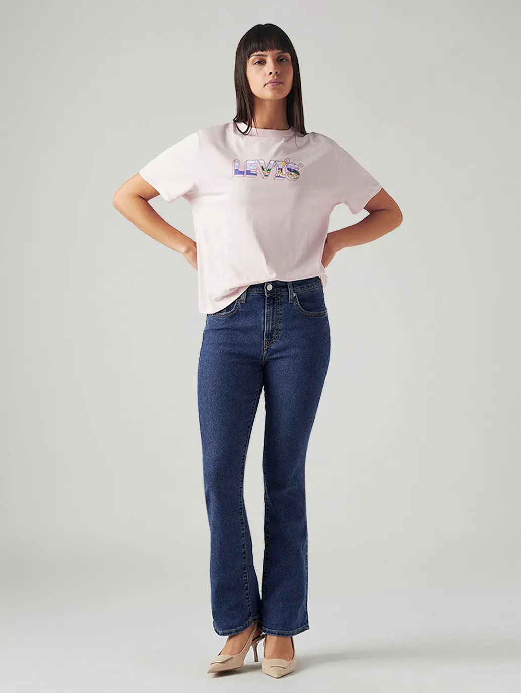 Women's 725 Med Indigo Bootcut Fit High Rise Jeans 1